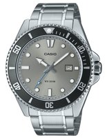 Zegarek Casio Standard Analog Stainless Steel Grey Dial Quartz MDV-107D-8AV 200M Men's Watch Casio
