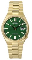 Zegarek Citizen Tsuyosa Gold Tone Stainless Steel Green Dial Automatic NJ0152-51X Men's Watch Citizen