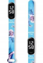 Zegarek cyfrowy LED Elsa Kraina Lodu Błękitny