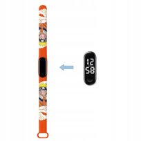 Zegarek cyfrowy LED Postać z serii Manga NARUTO Pomarańczowy