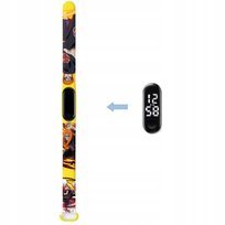 Zegarek cyfrowy LED Postać z serii Manga NARUTO Żółty