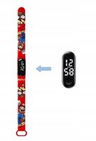 Zegarek cyfrowy LED Super Mario Bros Czerwony