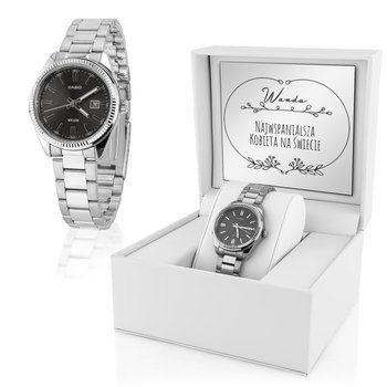 ZEGAREK DAMSKI CASIO LTP-1302 W ETUI Z GRAWEREM - Casio