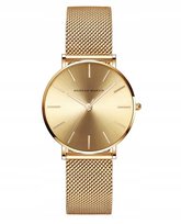 Zegarek Damski Elegancki Bransoletka Hannah Martin Złoty Piękny Zegarek