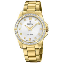 Zegarek Damski Festina F20596-1 CYRKONIE złoty Festina