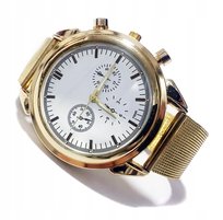 Zegarek damski / GENEVA / bransoleta mesh / złoty Geneva