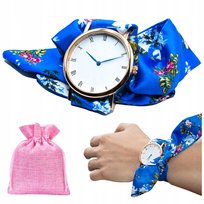 ZEGAREK DAMSKI NA RĘKĘ WIĄZANY PASEK WSTĄŻKA DLA KOBIETY KLASYCZNY LILIA