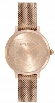 Zegarek damski OLIVIA BURTON 24000059 różowe złoto fashion kwiaty na tarczy - OLIVIA BURTON