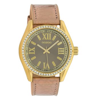 Zegarek damski Oozoo Timepieces analogowy skóra różowe złoto UOC10273 - Oozoo