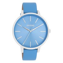 Zegarek damski Oozoo Timepieces analogowy skórzany niebieski UOC11296 Oozoo
