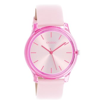 Zegarek damski Oozoo Timepieces analogowy skórzany różowy UOC11138 - Oozoo