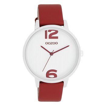 Zegarek damski Oozoo Timepieces Zegarki analogowe skórzane czerwone UOC11237 - Oozoo