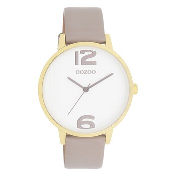 Zegarek damski Oozoo Timepieces Zegarki analogowe skórzane w kolorze taupe brązowym UOC11236 - Oozoo