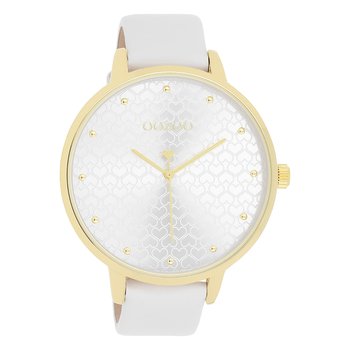 Zegarek damski Oozoo Timepieces Zegarki analogowy skórzane białe UOC11158 - Oozoo