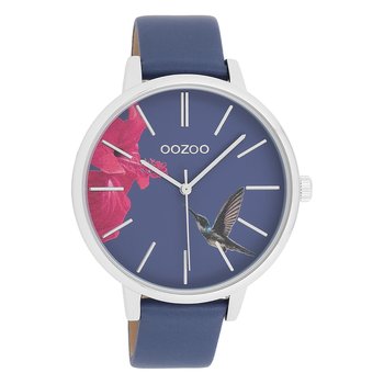 Zegarek damski Oozoo Timepieces Zegarki analogowy skórzane niebieskie UOC11069 - Oozoo