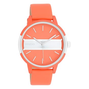 Zegarek damski Oozoo Timepieces Zegarki analogowy skórzane pomarańczowe UOC11190 - Oozoo