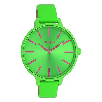 Zegarek damski Oozoo Timepieces Zegarki analogowy skórzane zielone UOC11183 - Oozoo