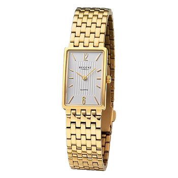 Zegarek damski Regent analogowy na metalowej bransoletce w kolorze złotym URF1344 - Regent