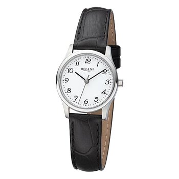 Zegarek damski Regent analogowy skórzany pasek czarny URF1249 - Regent