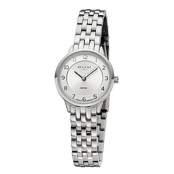 Zegarek damski Regent metalowa bransoletka GM-2128 metalowy pasek zegarek analogowy srebrny URGM2128 - Regent