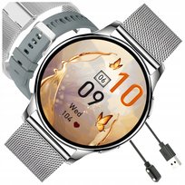 ZEGAREK DAMSKI SMARTWATCH AMOLED POLSKIE MENU ROZMOWY PULS SPORT 2 PASKI