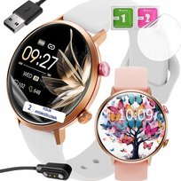 Zegarek damski SMARTWATCH Rubicon WODOSZCZELNY DO PŁYWANIA AMOLED 2 PASKI