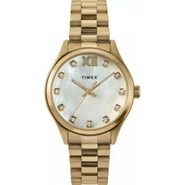 Zegarek Damski Timex TW2W85400 CYRKONIE złoty Timex