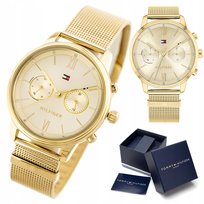 ZEGAREK DAMSKI TOMMY HILFIGER, ELEGANCKI, ZŁOTY, KLASYCZNY, IDEALNY PREZENT
