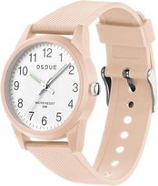 ZEGAREK DLA DZIECI WODOODPORNY 5ATM LEKKI CZYTELNA TARCZA RÓŻOWY