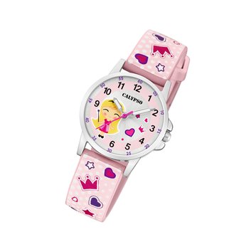 Zegarek dziecięcy Calypso Junior Fashion K5776/2 z tworzywa sztucznego PU różowy UK5776/2 - Calypso