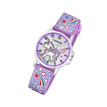Zegarek dziecięcy Calypso Junior Fashion K5776/6 plastikowy zegarek na rękę PU fioletowy UK5776/6 - Calypso