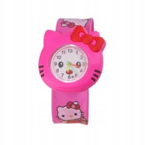 Zegarek dziecięcy nowy Hello Kitty na każdą rękę zawijany różowy