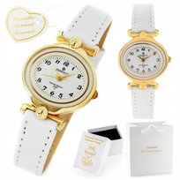 ZEGAREK DZIECIĘCY PERFECT KOMUNIJNY BIAŁY / ZŁOTY PUDEŁKO + TOREBKA