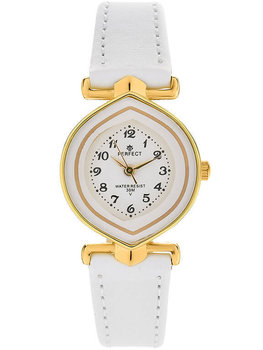 Zegarek Dziecięcy Perfect L068-01 Komunijny - Biały/Złoty + Box - PERFECT