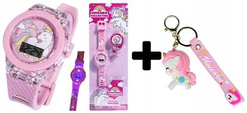 Zegarek Elektroniczny Unicorn Jednorożec Led Dla Dziewczynki + Brelok Duży - Jelly Pens