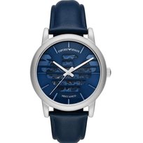 Zegarek Emporio Armani Luigi Meccanico AR60030 Niebieski skórzany pasek z tarczą szkieletową Inna marka