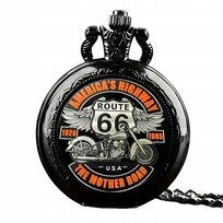 Zegarek Kieszonkowy MOTOCYKL harley ROUTE 66 USA Prezent PUDEŁKO DZIEŃ OJCA