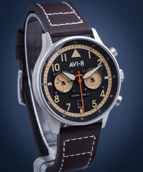 Zegarek męski AVI-8 Hawker Hurricane Carey Dual Time Manston - AVI-8