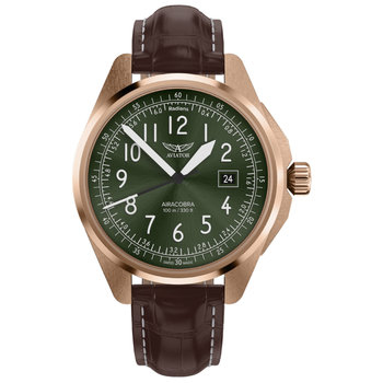 Zegarek Męski Aviator V.1.38.2.324.4 brązowy - AVIATOR