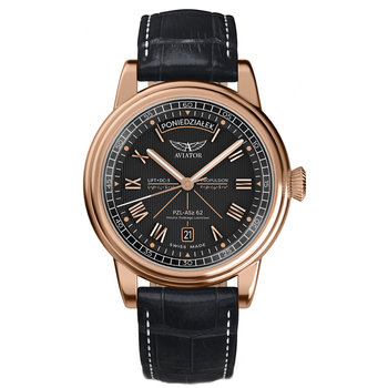 Zegarek Męski Aviator V.3.35.2.282.4 PL czarny - AVIATOR