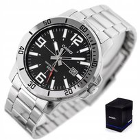 ZEGAREK MĘSKI CASIO RAMZES stalowy datownik +BOX +GRAWER Casio