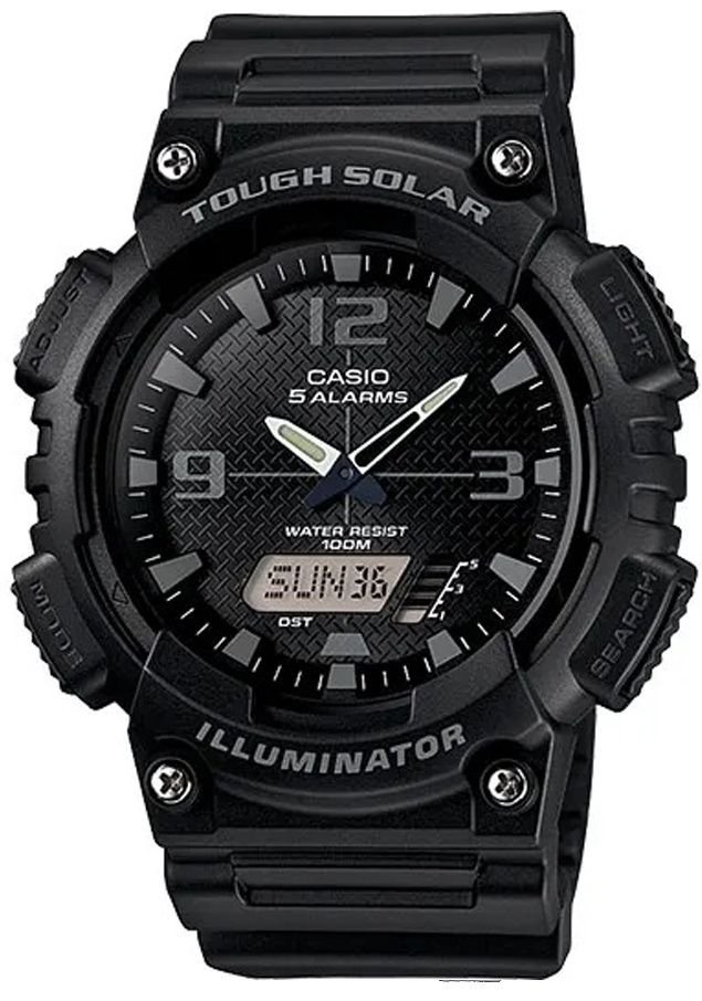 Casio Zegarek Męski CASIO SOLAR AQ-S810W-1A2VDF