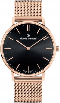 Zegarek męski CLAUDE BERNARD 20219 37RM NIR różowe złoto fashion - CLAUDE BERNARD