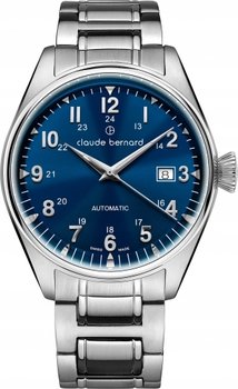 Zegarek męski CLAUDE BERNARD 80132 3M BUIND niebieski klasyczny - CLAUDE BERNARD