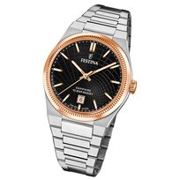 Zegarek męski Festina Swiss Made Zegarek na rękę ze stali nierdzewnej srebrny UF20065/4 Festina