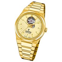Zegarek męski Festina Swiss Made Zegarek na rękę ze stali nierdzewnej złoty UF20062/2 Festina
