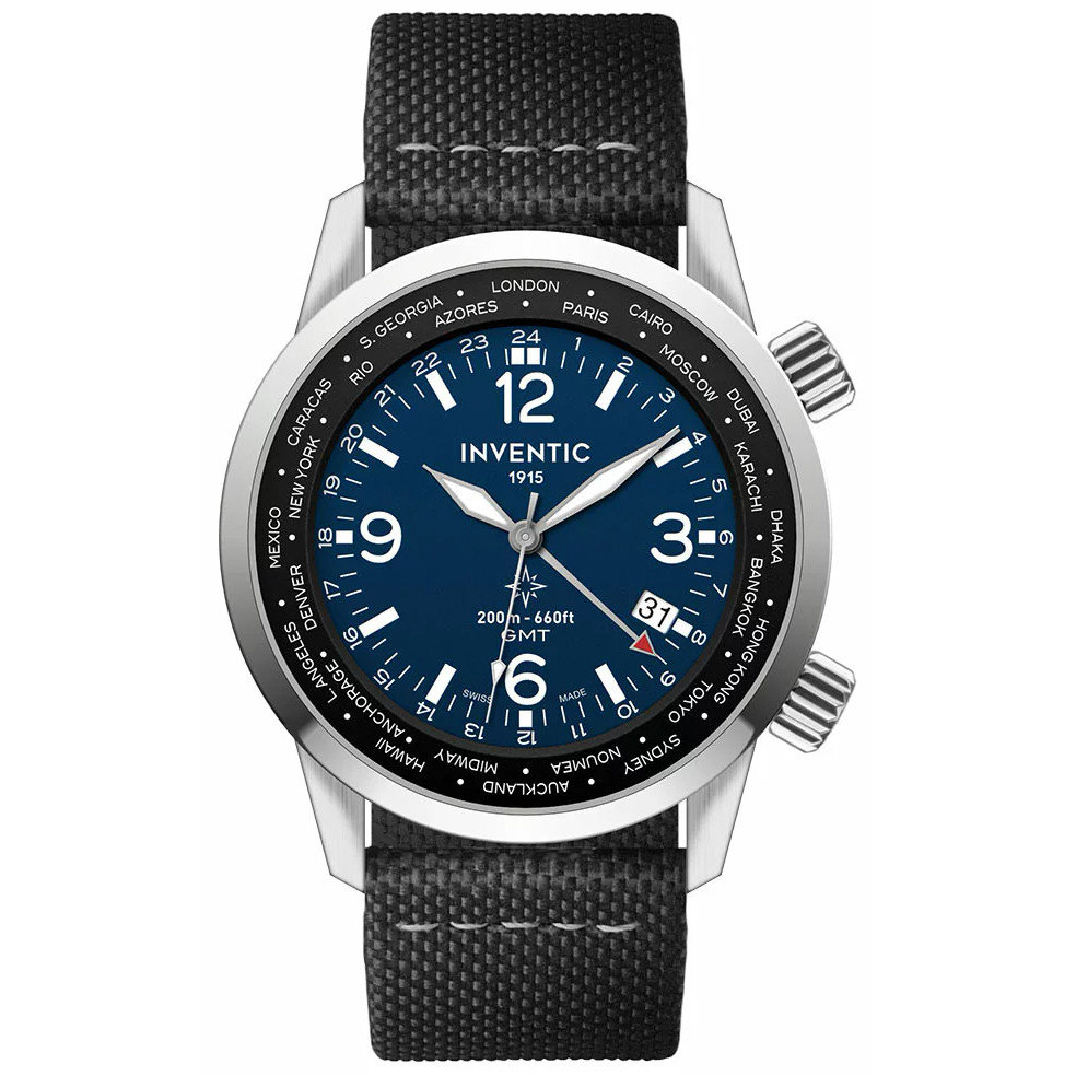 Zdjęcia - Zegarek GMT  Męski Inventic C54540.41.55 czarny 