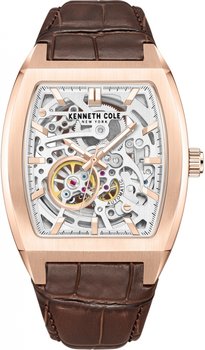 Zegarek męski KENNETH COLE KCWGX0063802 brązowy klasyczny skeleton - Kenneth Cole