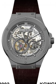 Zegarek męski KENNETH COLE KCWGX0063901 brązowy klasyczny skeleton - Kenneth Cole