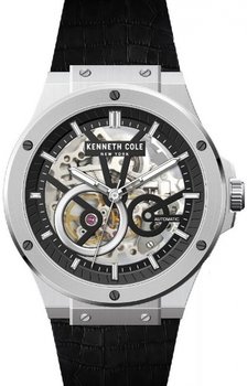 Zegarek męski KENNETH COLE KCWGX0063904 czarny klasyczny skeleton - Kenneth Cole
